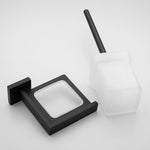 accessoires salle bain noir porte serviette porte savon moderne lisse inoxydable brossé fixations