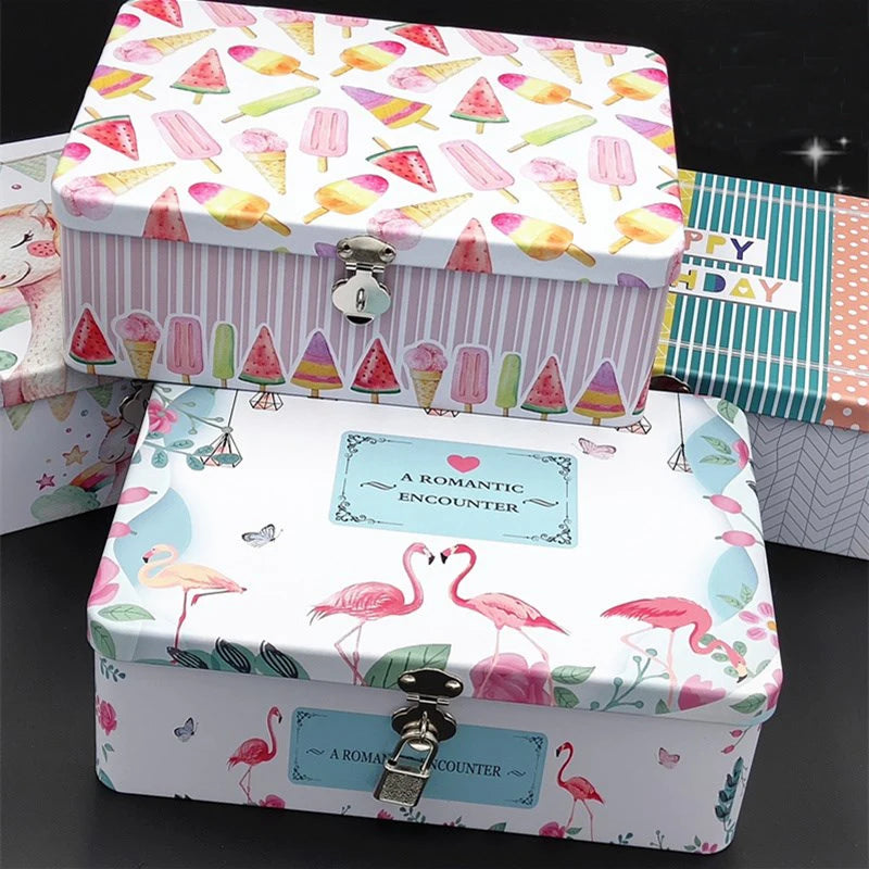 organisateur réutilisable cadenas vintage métal bleu rose rouge noir blanc