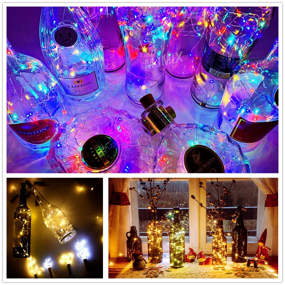 guirlande lumineuse led fil cuivre multicolore décoration noël mariage fête intérieur extérieur