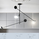 Suspension lumineuse moderne noire circulaire minimaliste fixation chambre salon