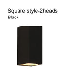 applique murale led moderne noire fixée mur contemporaine 85mm 150mm 5w 10w