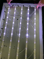 bandes led blanc modernes technologiques clips réutilisables connecteurs électriques opaques lisses aluminium
