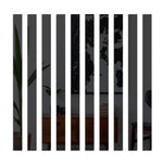 stickers muraux miroir moderne rayures verticales blanc noir gris doré minimaliste
