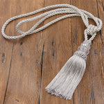 pompon rideau beige noir decoratif textile maison facile utilisation classique or argent bleu