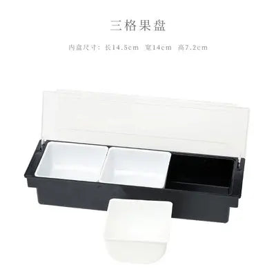 boîte compartiments noire moderne boîte fruits respectueuse environnement clips plastique lisse