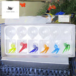 boules noel verre poissons decoratives transparentes artisanal animaux poissons colorés festive