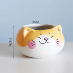 cache pot animaux cartoon cactus ours girafe renard chat fleur verte porcelain moderne