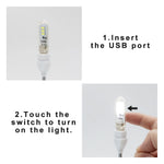 lampe led rechargeable transparente moderne adhésif usb tactile 60lm blanc jaune points lumineux