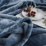 couverture hiver chaude velours bleu moderne lit salon voyage maison douce épaisse