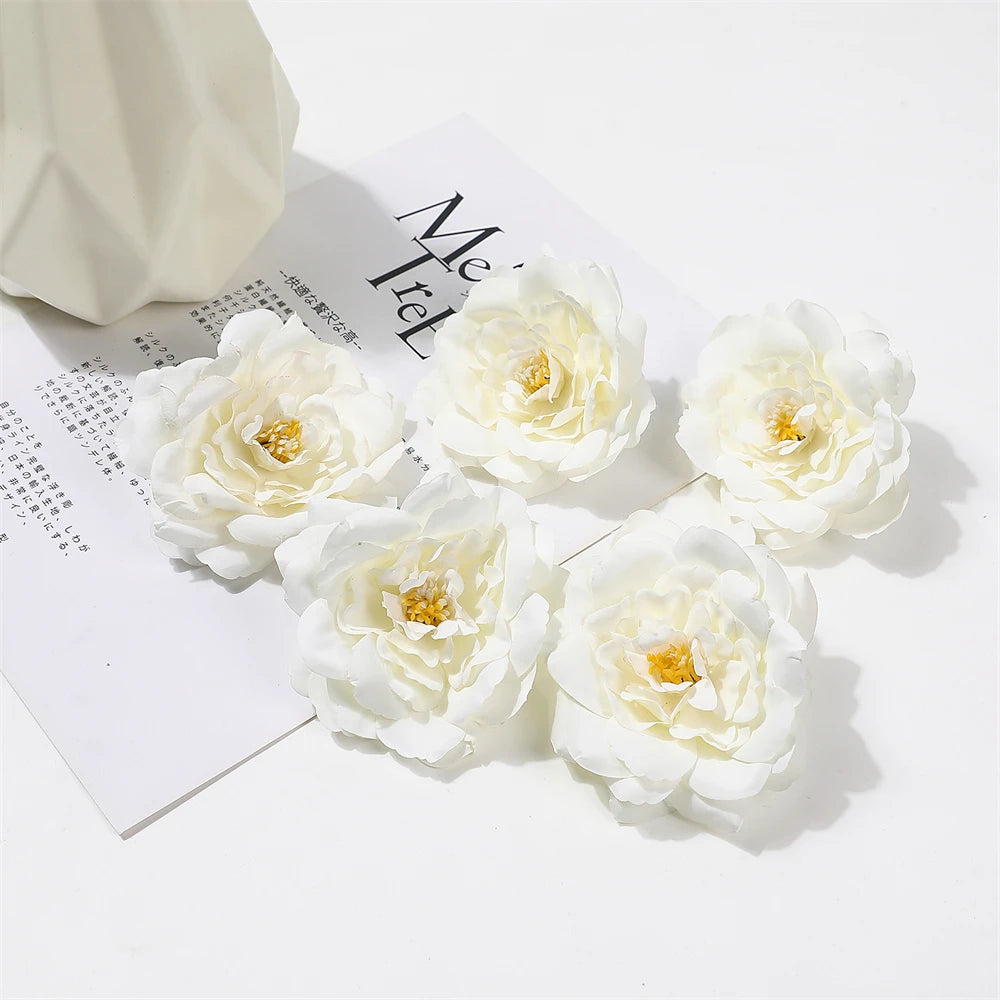 fleurs artificielles roses pivoines soie decoration maison romantique violet blancintérieur mariage