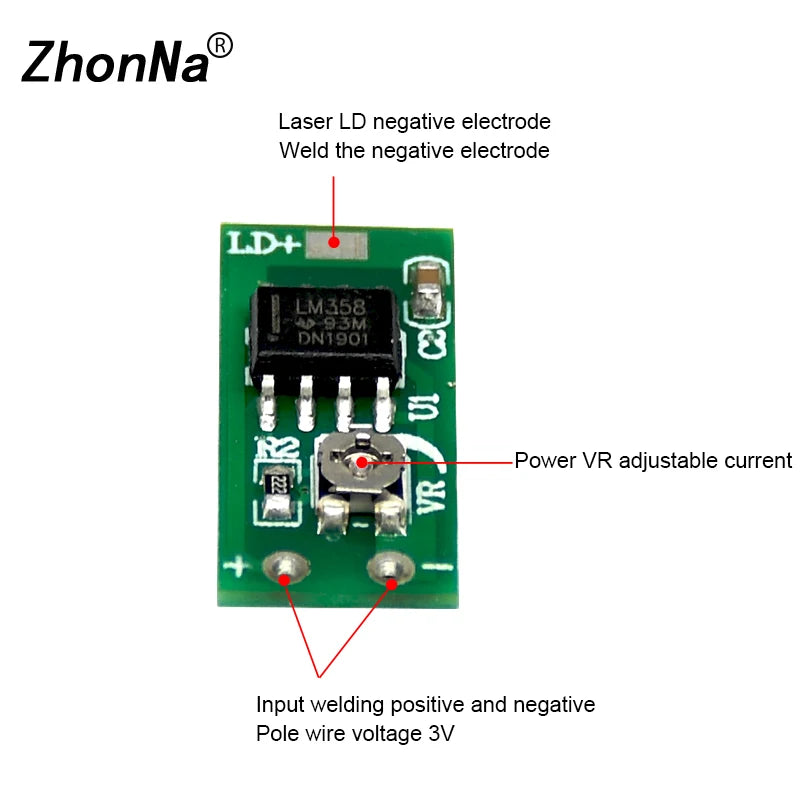 circuit imprimé électronique vert composants led 17mm 9mm opacité pcb constante tension 350mA
