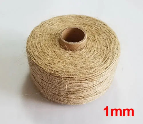 corde chanvre marron texture tissée haute ténacité naturelle rustique décoration artisanat DIY 1mm 2mm