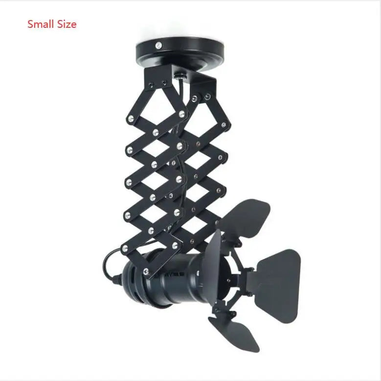 lampe studio trépied noir moderne éclairage interrupteur bouton éclairage intérieur contemporain aluminium fer