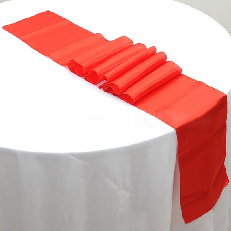 chemin table ruban satin uni décoration mariage banquet fête longue décoration table moderne