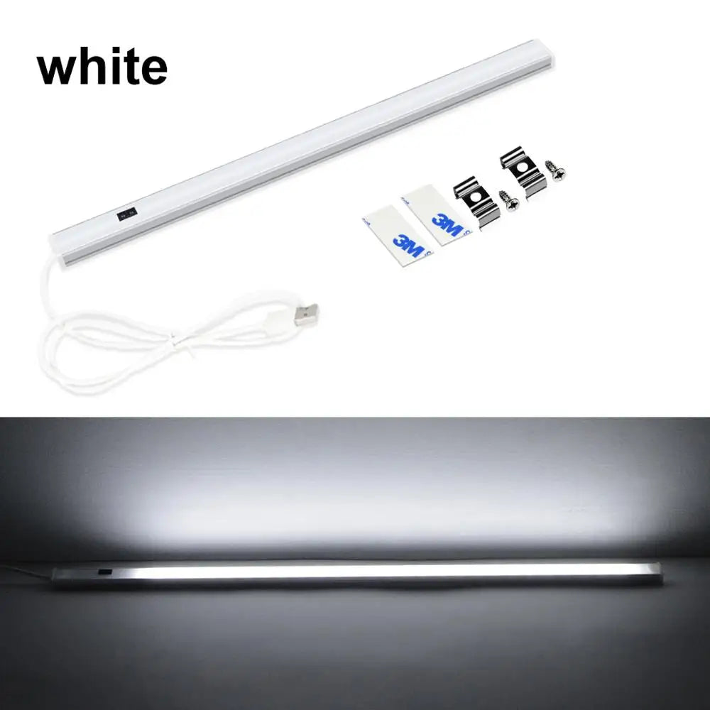 lampe led 5v blanc moderne adhésive 30 40 50 cm sensorielle usb 2mètres