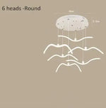 suspension lumineuse moderne oiseaux blancs clips facile led chambre salon