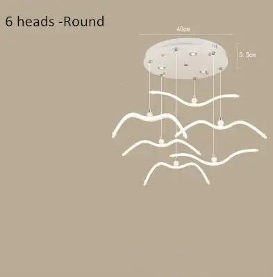 suspension lumineuse moderne oiseaux blancs clips facile led chambre salon