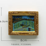 cadre photo or peinture van gogh art miniature aimants réfrigérateur nature morte starry sky