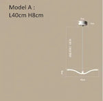 suspension lumineuse moderne oiseaux blancs clips facile led chambre salon