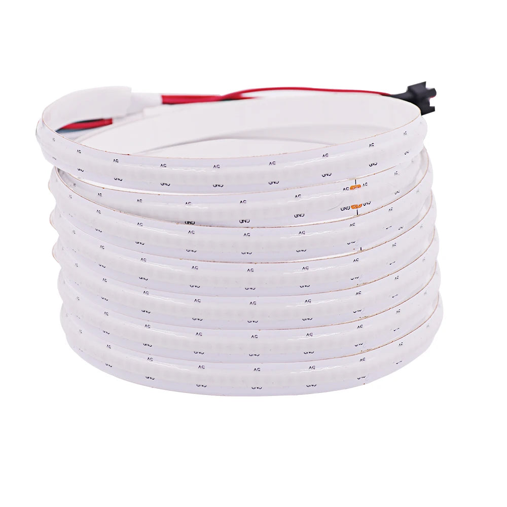 ruban led cob rgb multicolore adhésif moderne ligne lumineuse continue salon 5v 332 leds/m