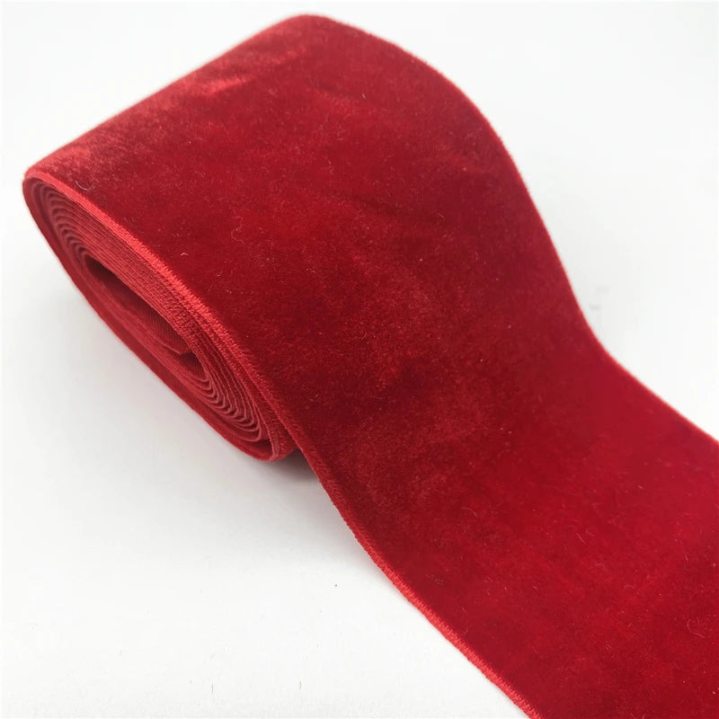 ruban velours polyester classique bleu jaune rose vert rouge noir blanc decoration mariage emballage