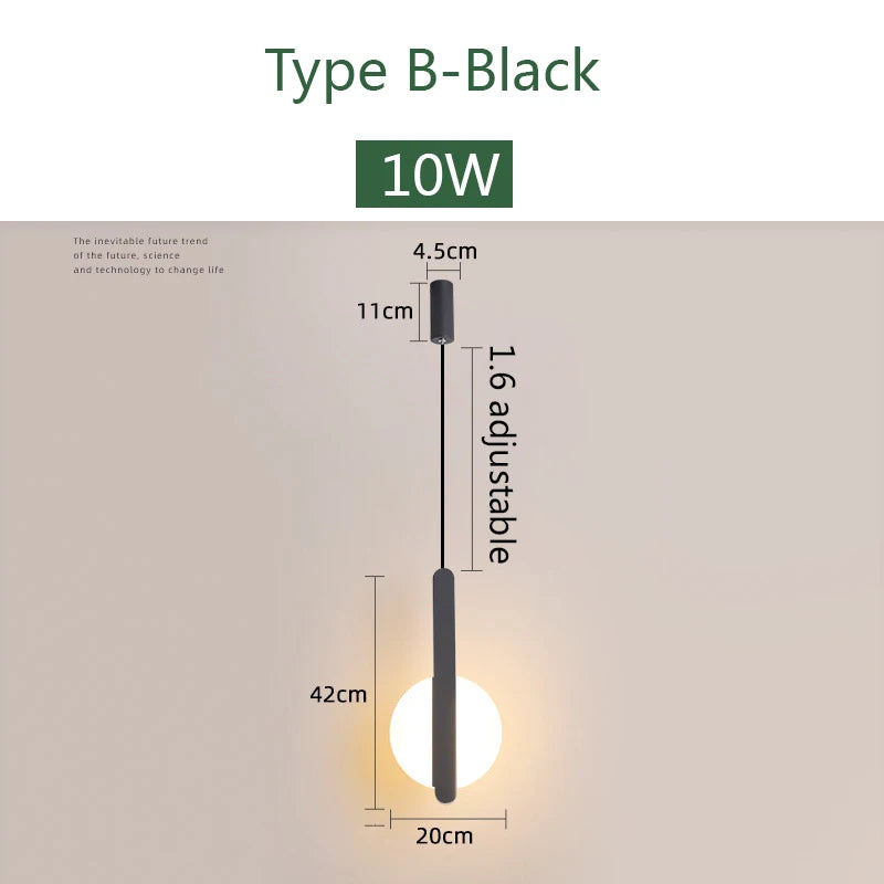 Lampes suspendues minimalistes modernes salon chambre blanc noir 249 2000 lumens