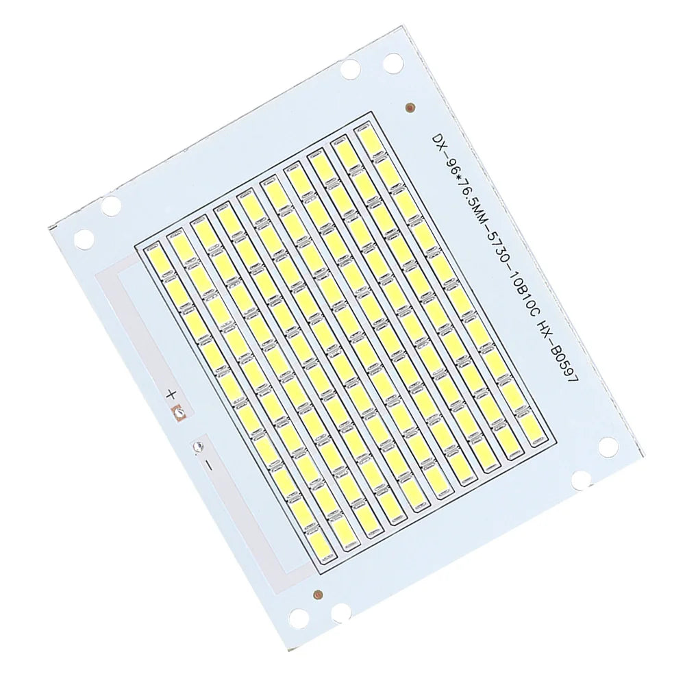 projecteur led 50w plaque diodes smd blanc 6000k matrice moderne 96x76.5mm 50pcs diodes