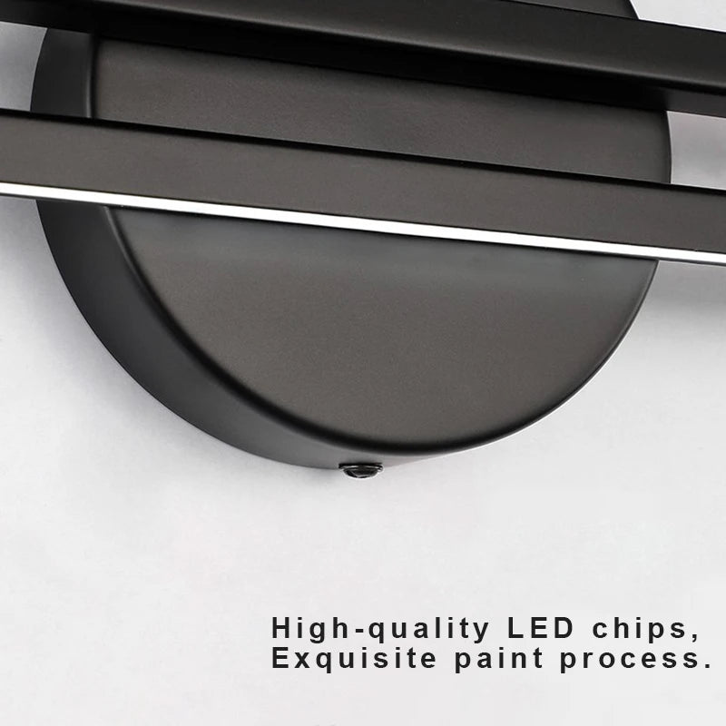 applique murale led moderne minimaliste noir blanc chambre salon entrée fixée mur deux sources