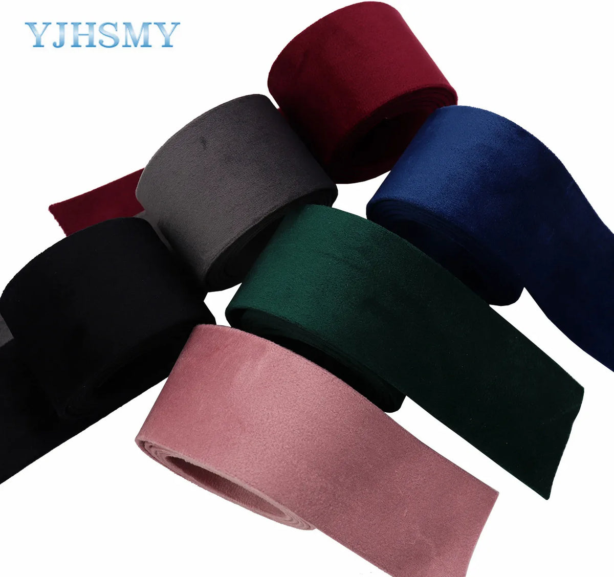 ruban velours uni bleu marine gris vert rose bordeaux 10mm 25mm 50mm opacité classique