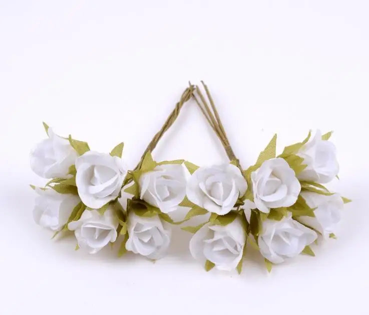 bouquet artificiel roses soie décoration intérieure saint valentin mariage fête scrapbooking