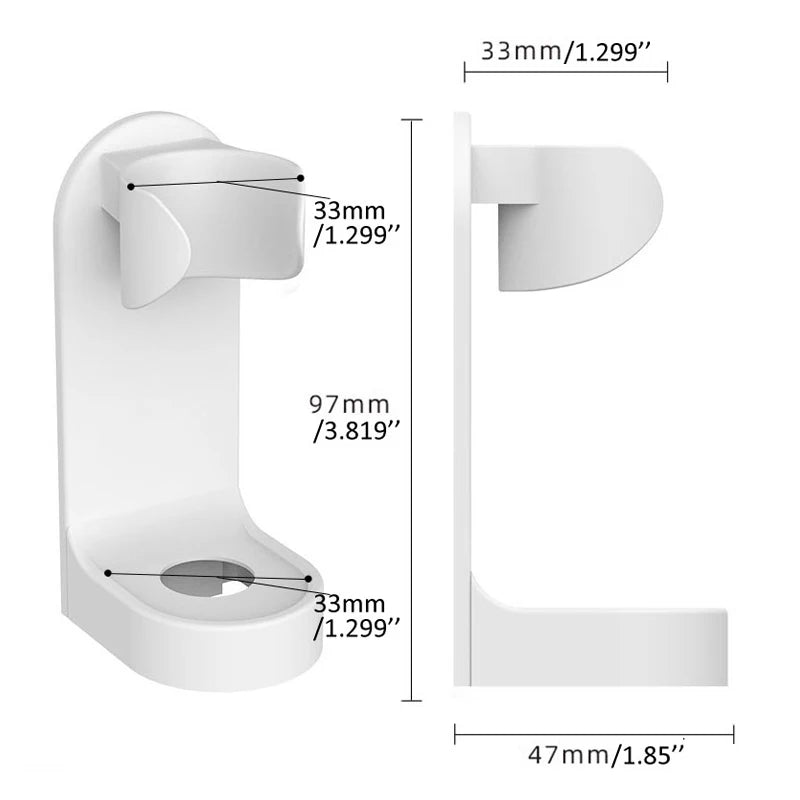 porte brosse dents mural adhésif moderne noir blanc rose minimaliste