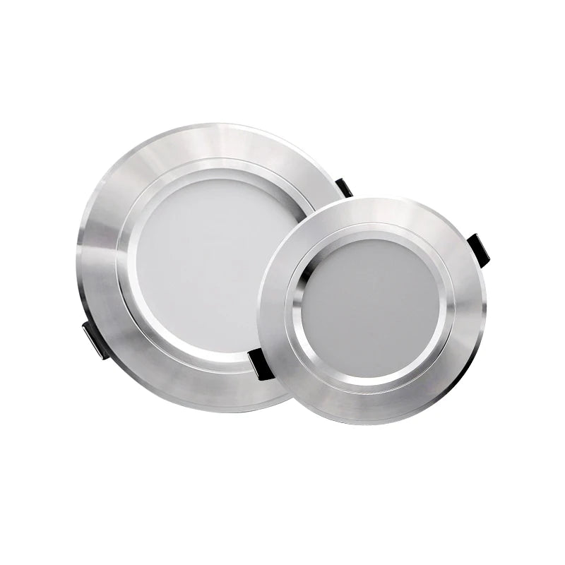 spot led argenté moderne 12w 15w 18w 9w 5w blanc froid blanc chaud aluminium