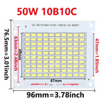 projecteur led 50w plaque diodes smd blanc 6000k matrice moderne 96x76.5mm 50pcs diodes