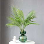 plantes artificielles feuilles palmier vert clair moderne décoration extérieure herbe fine régulière opaqueness exposition