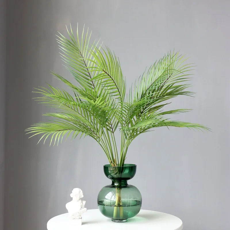 plantes artificielles feuilles palmier vert clair moderne décoration extérieure herbe fine régulière opaqueness exposition