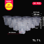 Pots plante transparents modernes perforés drainants 10cm fleur verteintérieur
