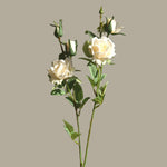 décoration mariage bouquet artificiel roses longues tiges feuilles vertesintérieur blanc roseclair pale