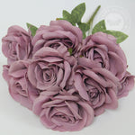 bouquet roses artificielles violettes blanches rose pâle mariage anniversaire décoration intérieure classique