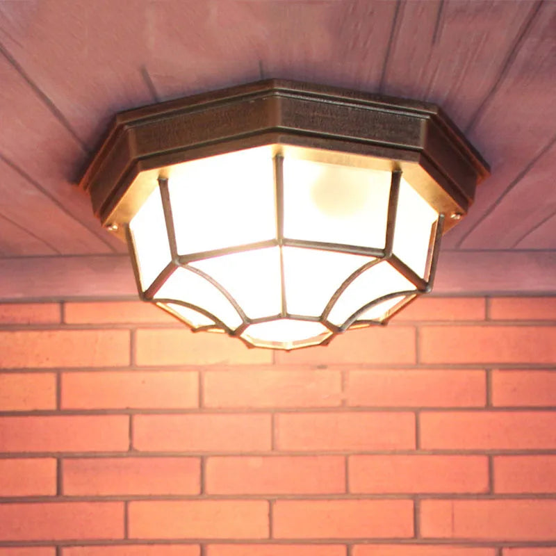 luminaire applique murale industrielle bronze noir blanc verre opalescent européenextérieur IP65