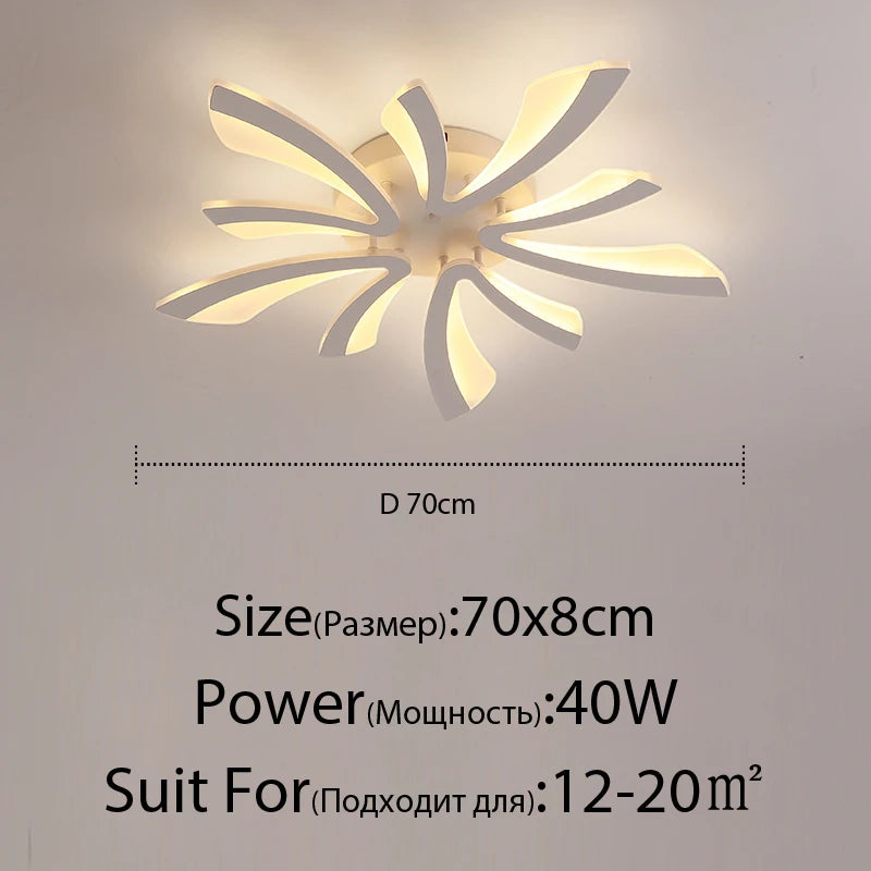 plafonnier led moderne acrylique blanc noir télécommande éclairage quotidien chambre salon moderne ultrafin