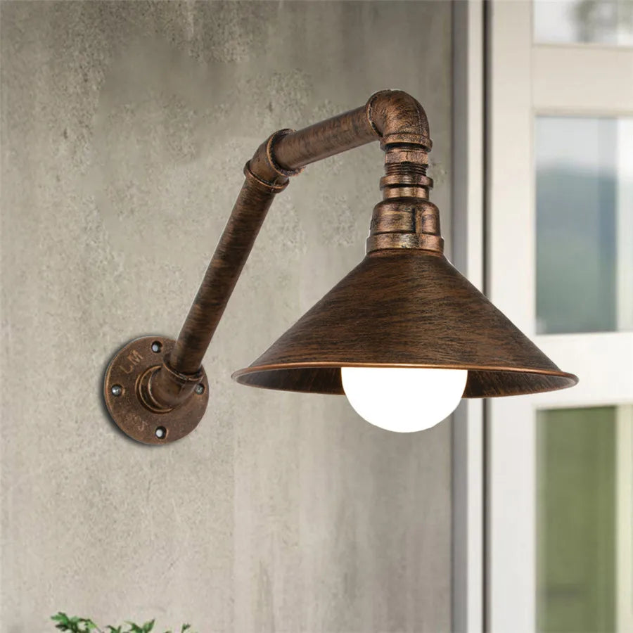 lampe murale industrielle métal vieilli bronze éclairage quotidien chambre salon cuisine étudié entree sdb