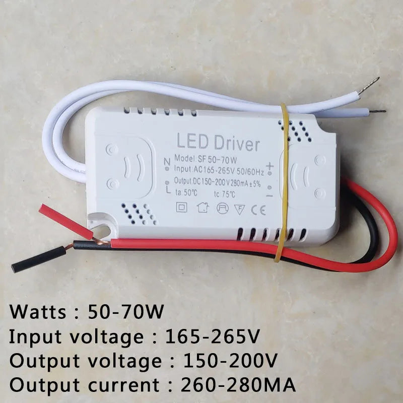 driver led blanc moderne 260 300ma 165 265v ac input 120 240v dc output