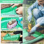 tapis jardinage vert texture tissée moderne imperméable paires gants pinces pots plantes