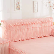 Housse de tête de lit matelassée lavable avec bord en dentelle - Protection élégante pour votre lit