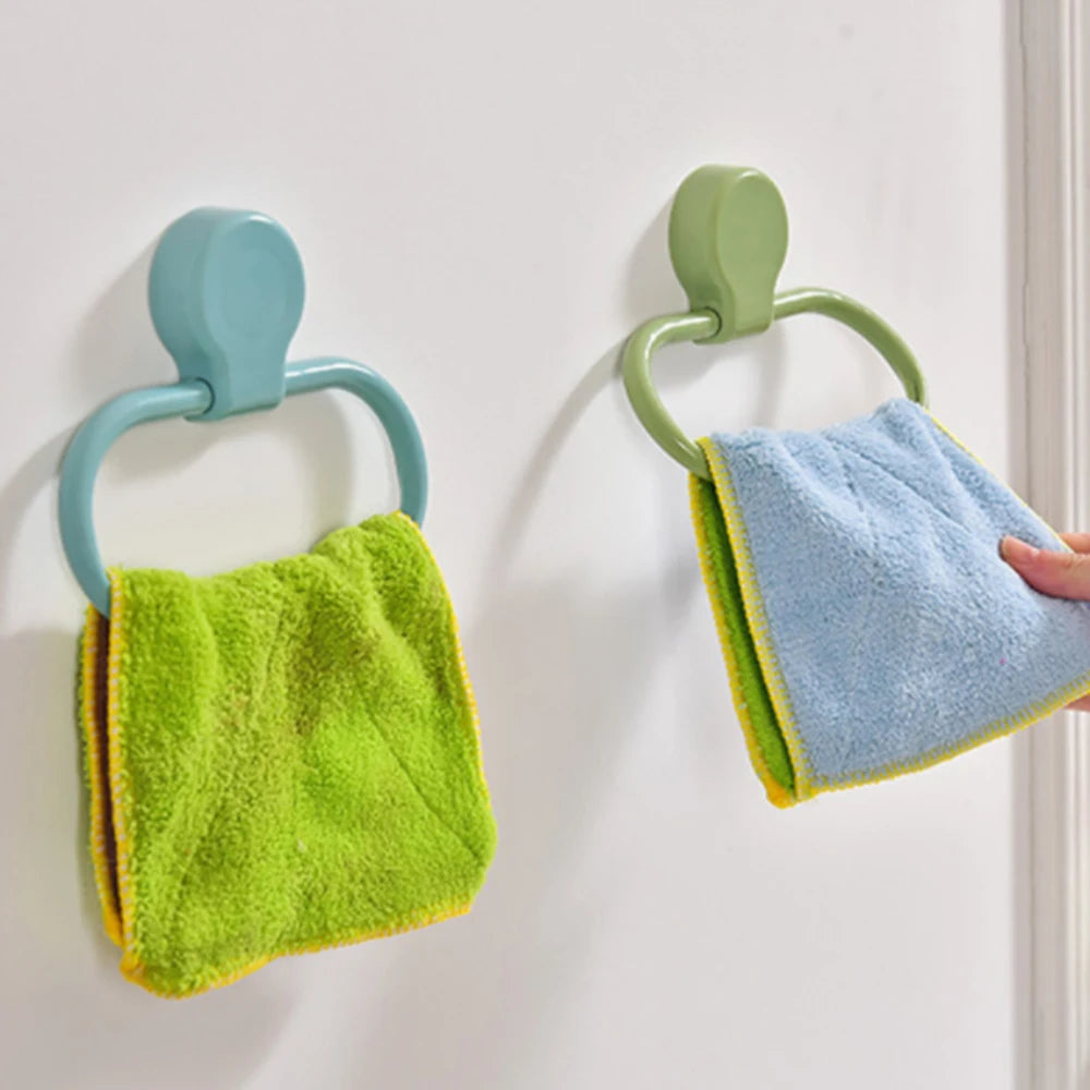 porte serviettes adhésif moderne vert bleu rose blanc microfibre salle bain cuisine