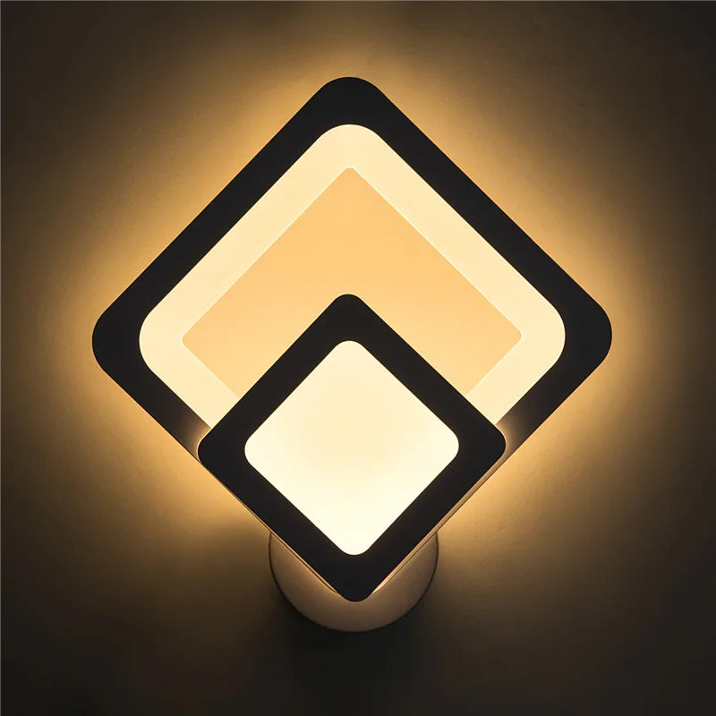 lampe murale moderne blanc circulaire minimaliste industrielle fixée mur LED