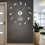 Horloge murale géante acrylique sans cadre