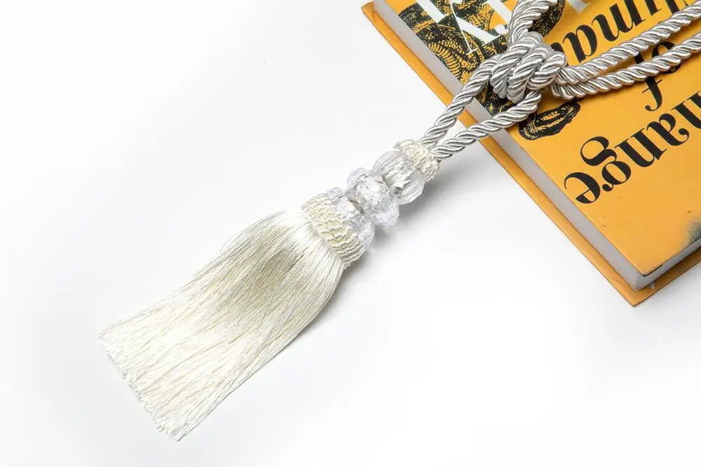 pompon rideau beige noir decoratif textile maison facile utilisation classique or argent bleu