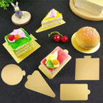 plateau dessert support présentation gâteau forme carrée ronde triangle or brillant moderne fête buffet