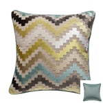 housse coussin polyester zigzag gris moderne décoration maison lit voiture 45x45cm 30x50cm 50x50cm